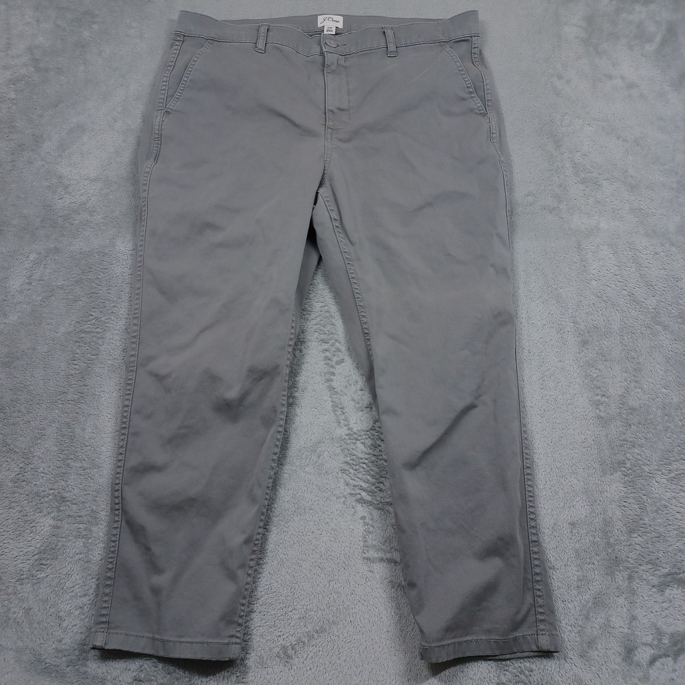 J Crew Pants Womens 31 Petite Gray Straight Pockets Casual Preppy